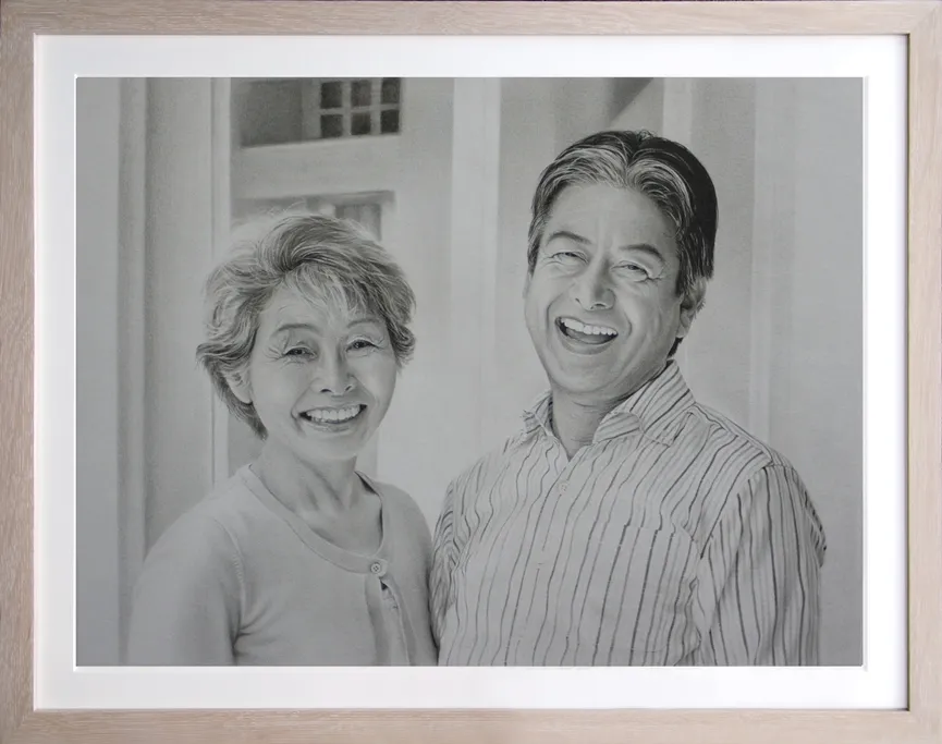 鉛筆画1　肖像画制作(作品)例1