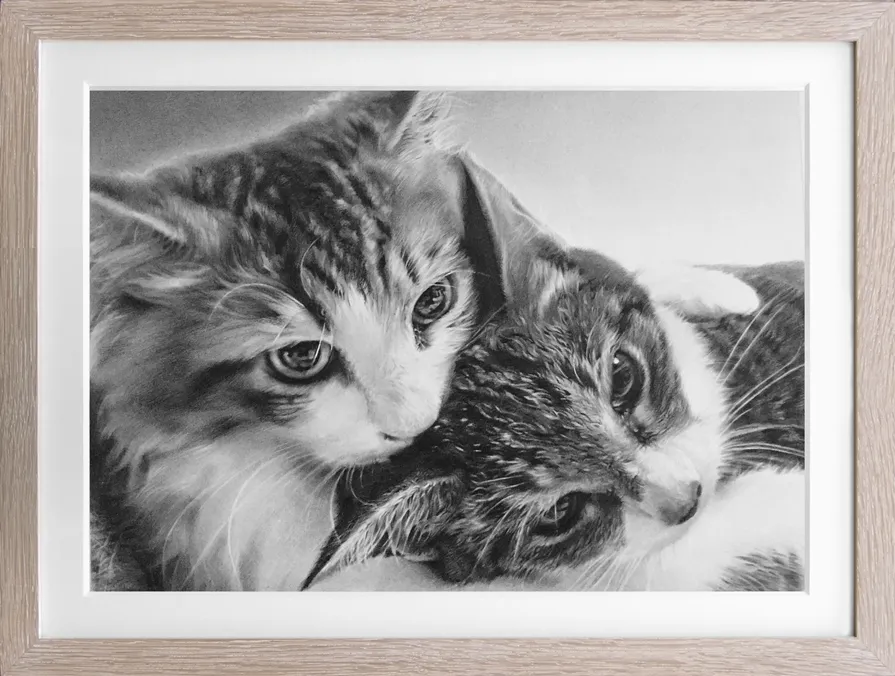 鉛筆画1　肖像画制作(作品)例4