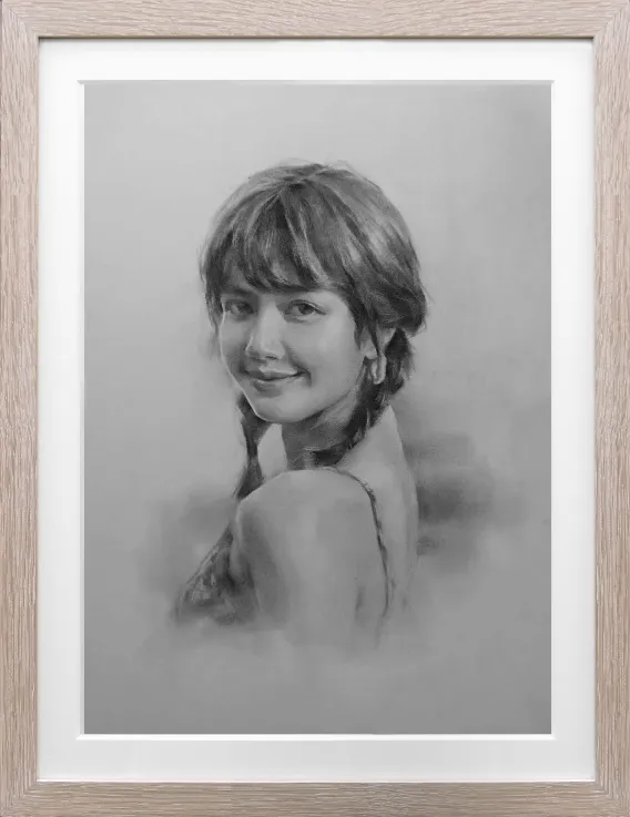 鉛筆画2　肖像画制作(作品)例1