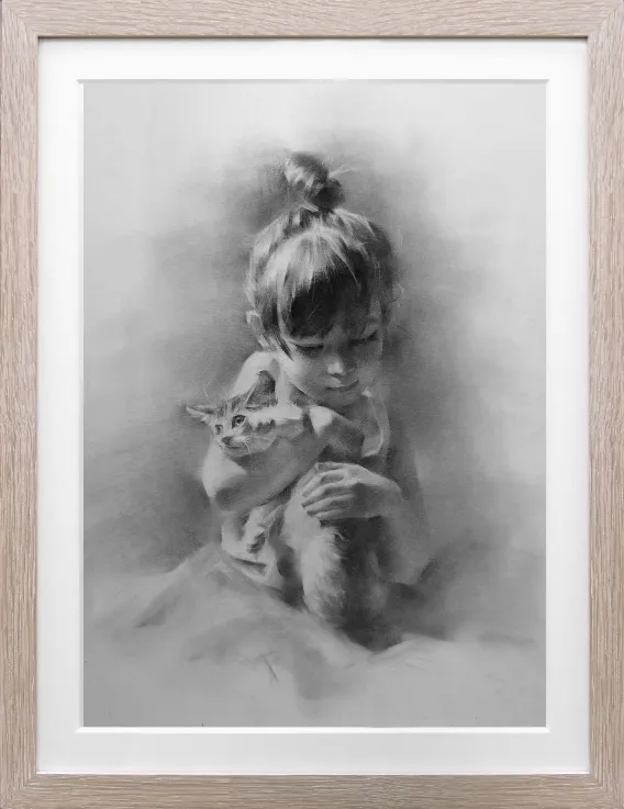 鉛筆画　肖像画制作(作品)例3