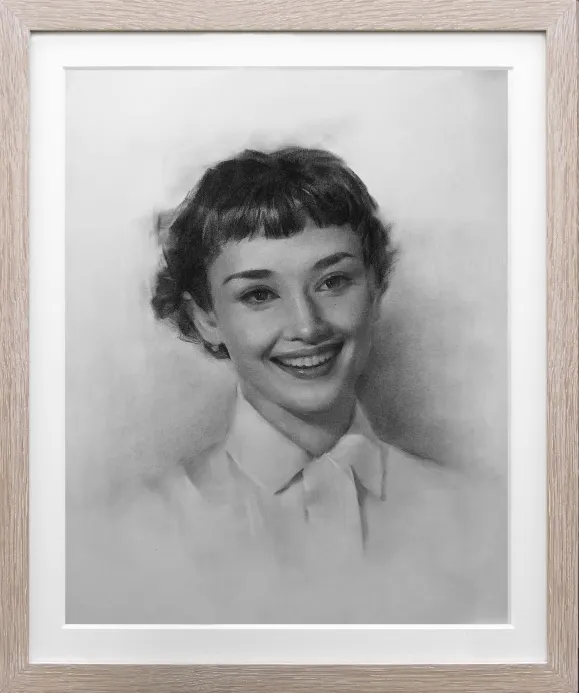 鉛筆画　肖像画制作(作品)例4