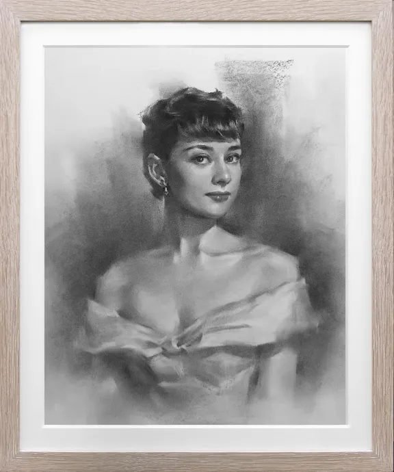 鉛筆画2　肖像画制作(作品)例7