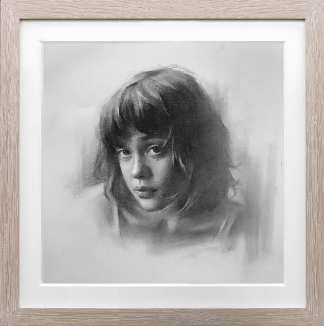 鉛筆画2　肖像画制作(作品)例8