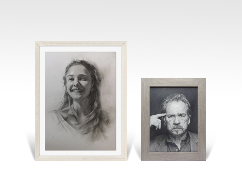 鉛筆肖像画の制作例