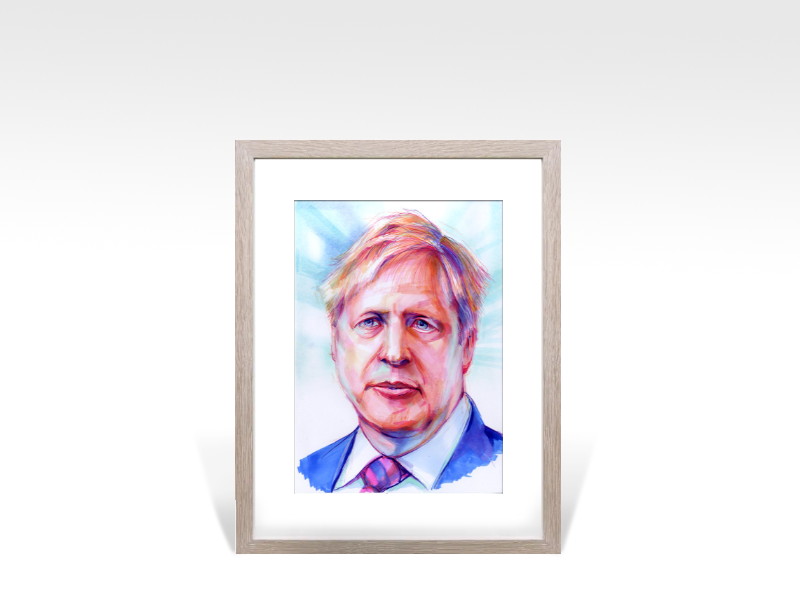 現代アート似顔絵肖像画の制作例