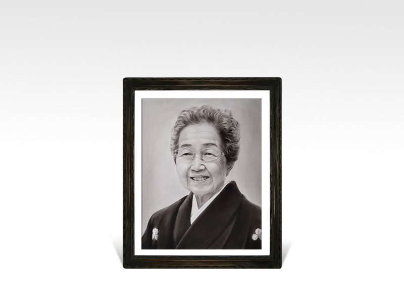 遺影肖像画の制作例