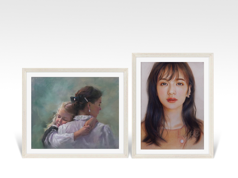 色鉛筆肖像画の制作例